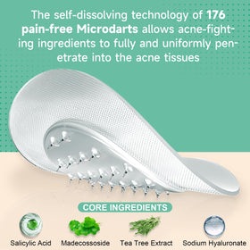 TEAWOO macro view of microdarts demonstrating precise ingredient delivery