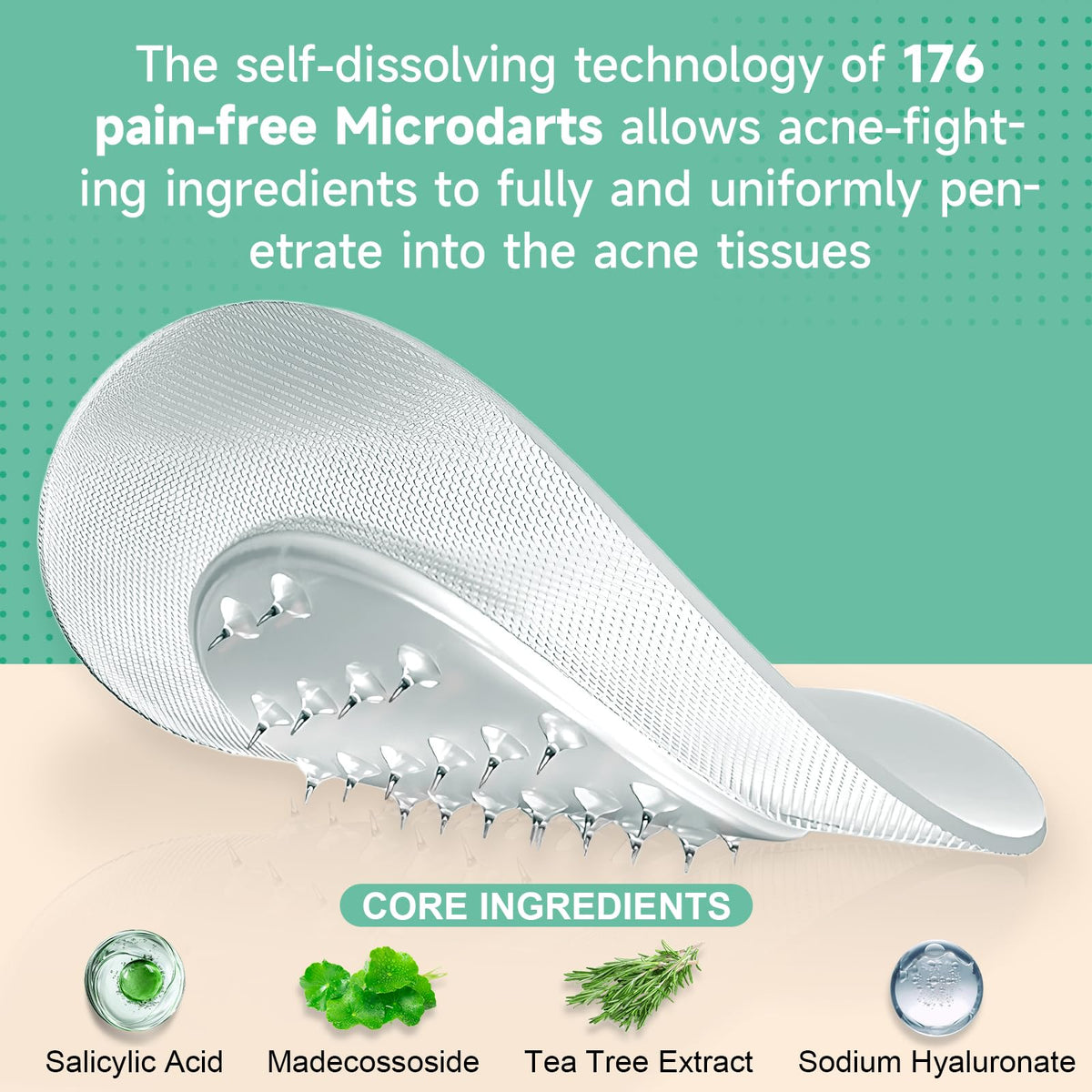 TEAWOO hydrocolloid patch texture detailed view showing thin flexible edges for secure wear