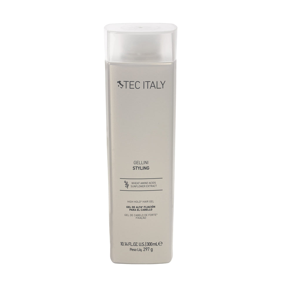 Tec Italy front packaging showing 300ml gel and strong hold benefits
