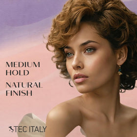 Tec Italy before and after styled hair showing improved definition and shine