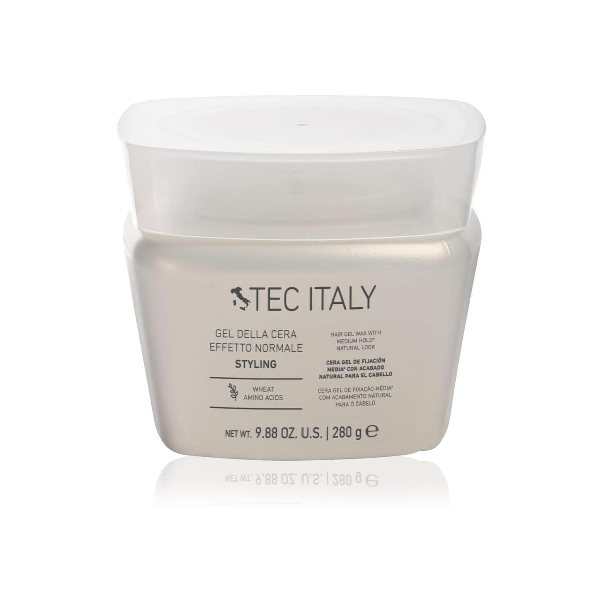 Tec Italy front packaging showing medium hold gel and brand clarity