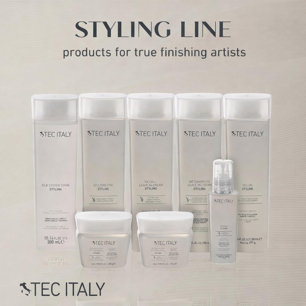 Tec Italy application on curly hair showing definition and frizz control for textured styles