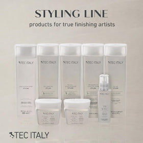 Tec Italy application on curly hair showing definition and frizz control for textured styles