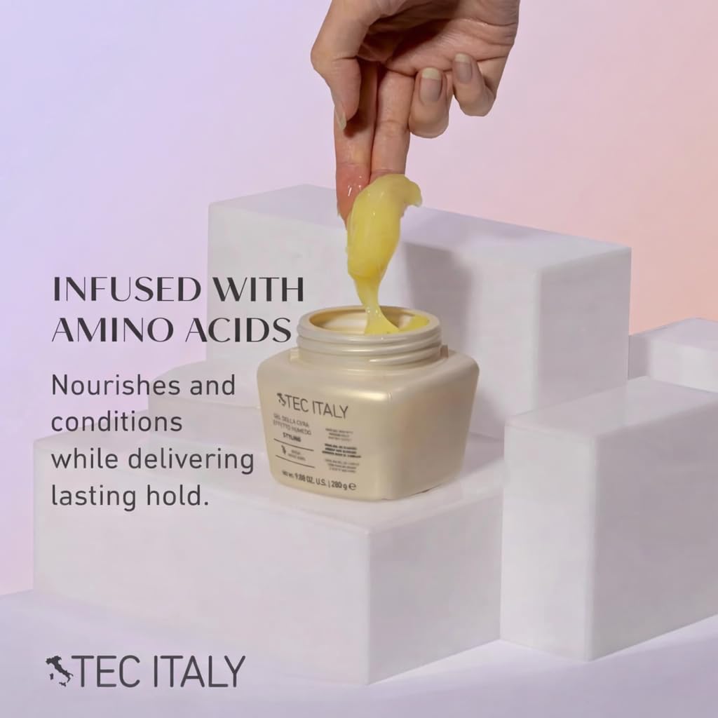 Tec Italy label close-up showing ingredient list and conditioning benefit