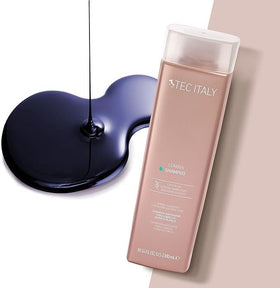 Tec Italy Lumina bottle next to a 300 ml ruler for clear size and volume reference