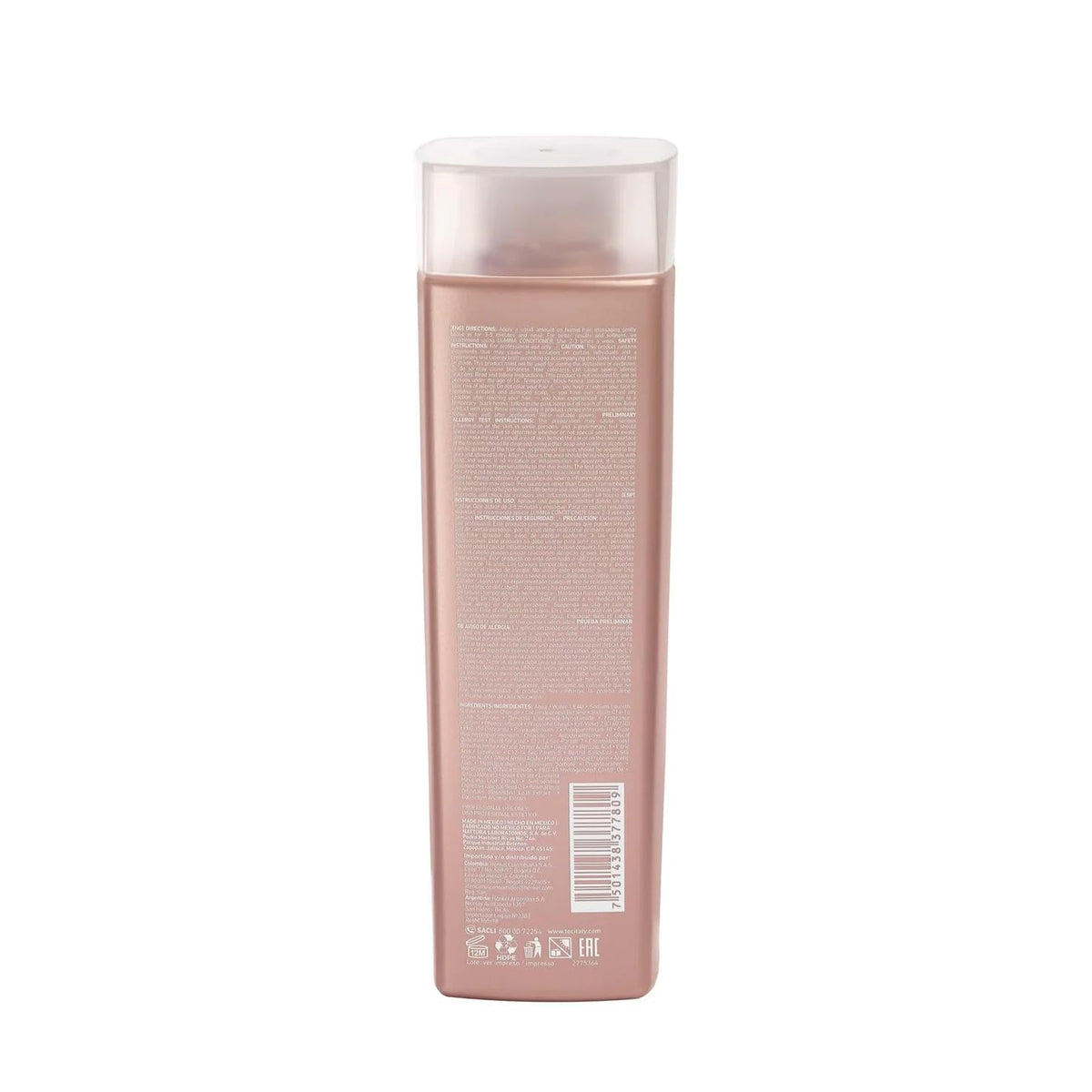 Tec Italy Lumina creamy purple shampoo texture close-up showing pigment and moisture