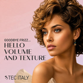 Tec Italy before and after hair comparison showing added volume and defined texture benefit