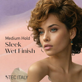 Tec Italy styled hair with wet-look shine that defines and controls hair
