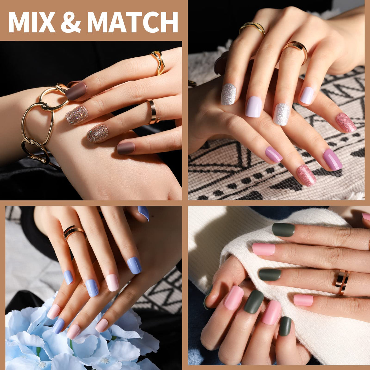 Teenitor lifestyle photo of worn press-on nails showing stylish finished manicure