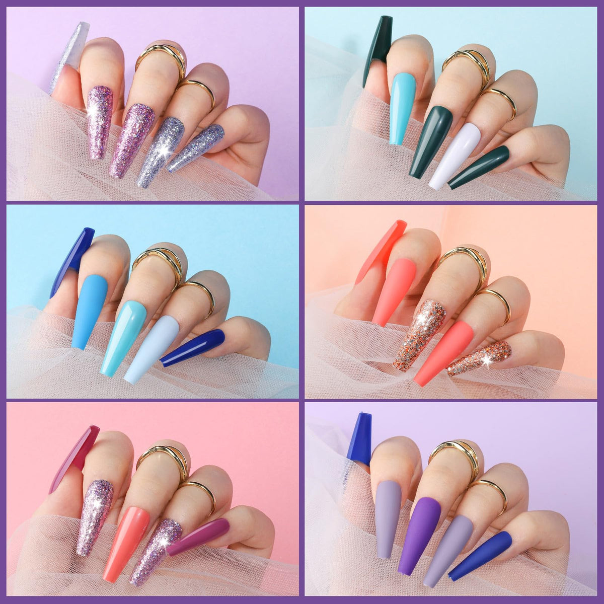 Teenitor worn nails lifestyle shot of hands with coffin press-ons, illustrating a stylish finished manicure