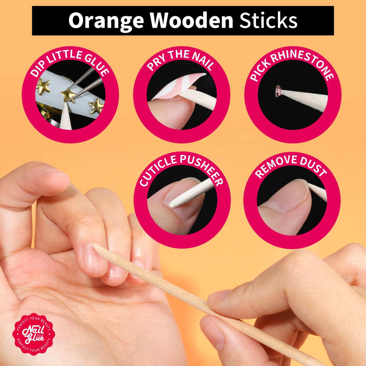 Teenitor dried bond texture on nail demonstrating smooth finish and durable adhesive hold
