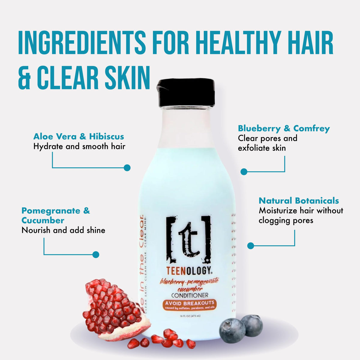 Teenology back label view listing gentle ingredients