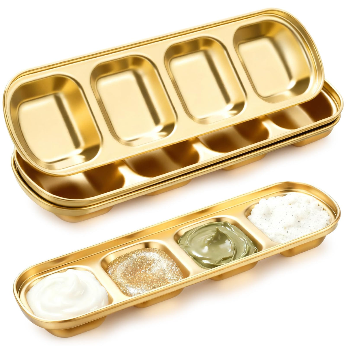 Teenyyou gold tray front view showing neat compartments and professional utility