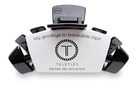 Teleties large clip front view showing sleek finish and dependable grip