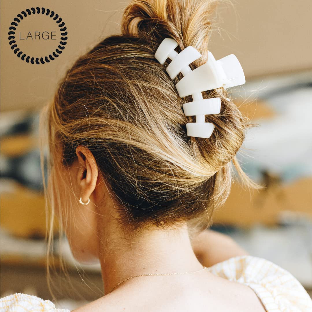Teleties clip beside ruler showing large size and coverage for voluminous hair
