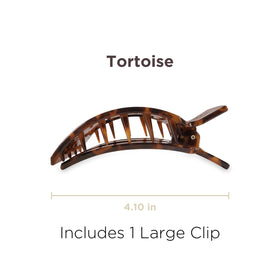 Teleties clip side profile highlighting curved design for reduced pressure when reclining