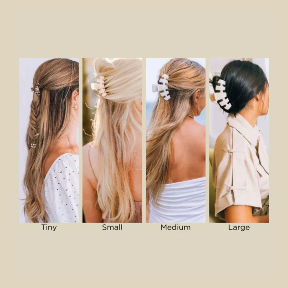 Teleties clip styled with outfit showing versatile tortoise color