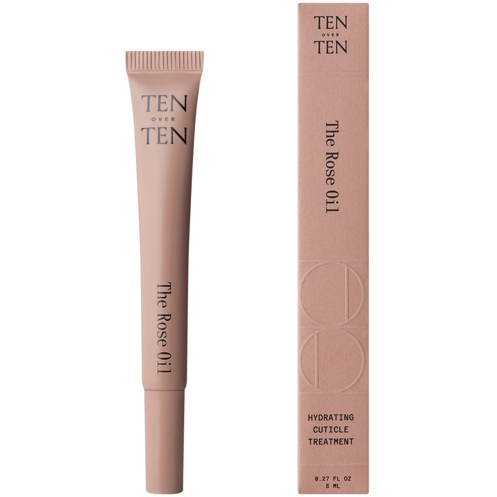 Tenoverten rose oil front bottle shot showing clean packaging and moisturizing benefit