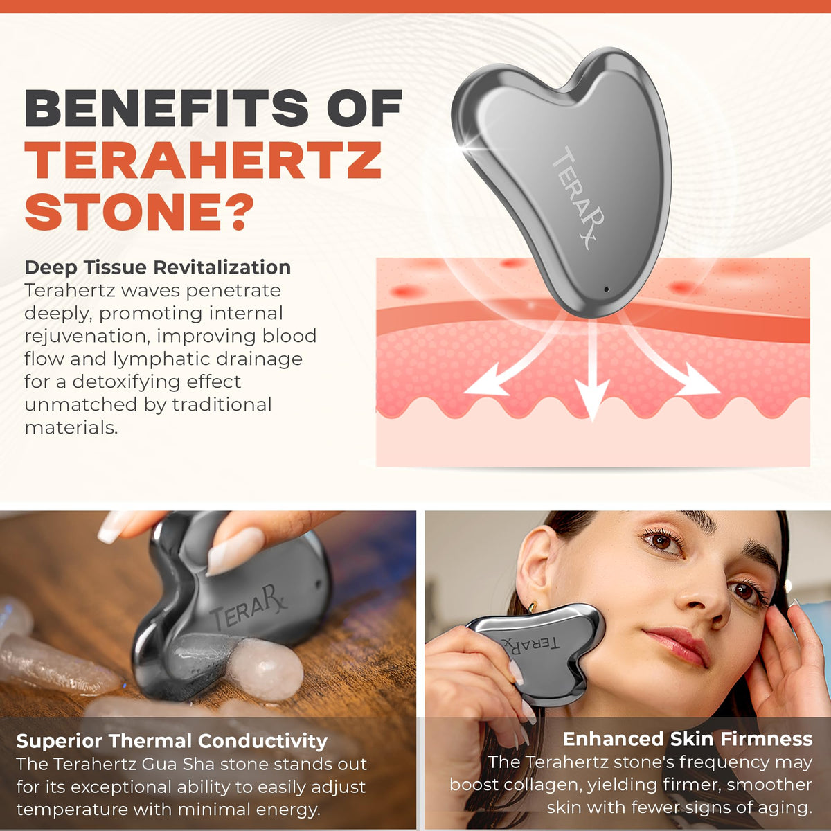 TeraRX polished terahertz surface reflecting light for comfortable cool glide