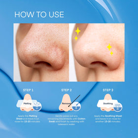 TEREZ & HONOR patch in use on nose during home skincare routine for easy results