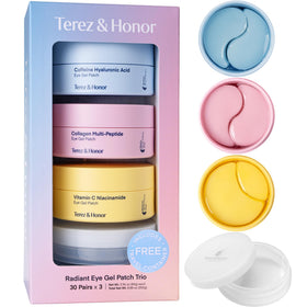 TEREZ & HONOR front view of three jars showing product trio benefits