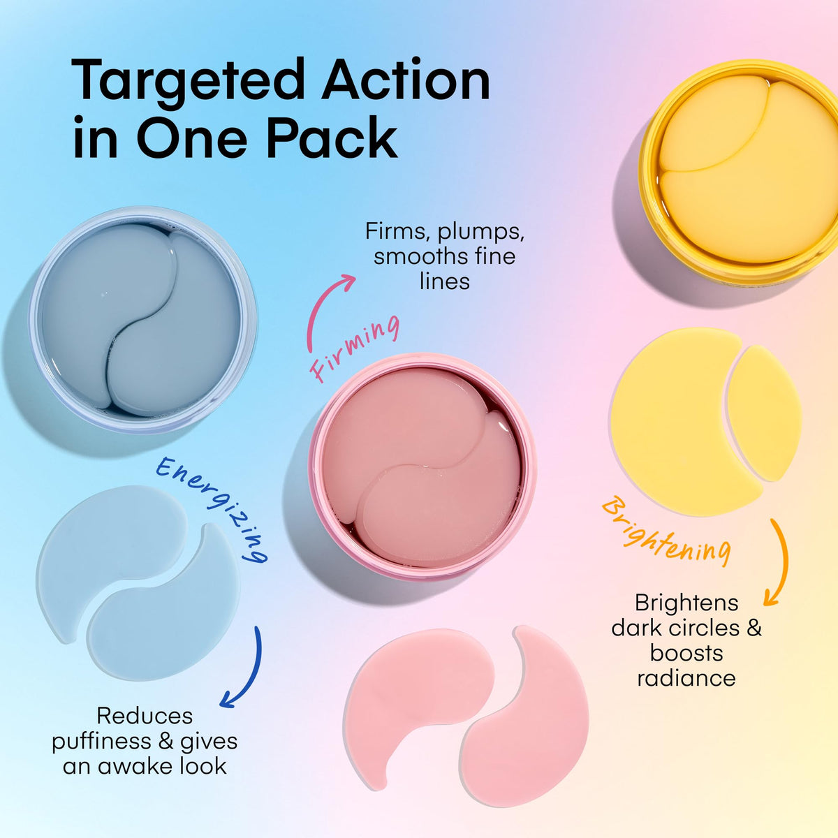 TEREZ & HONOR open jar with hydrogel patches highlighting easy access