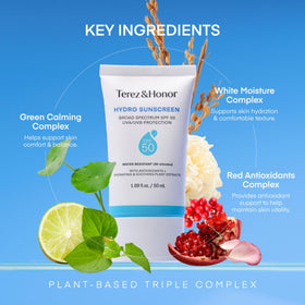 Terez & Honor face before and after showing natural glow and even tone