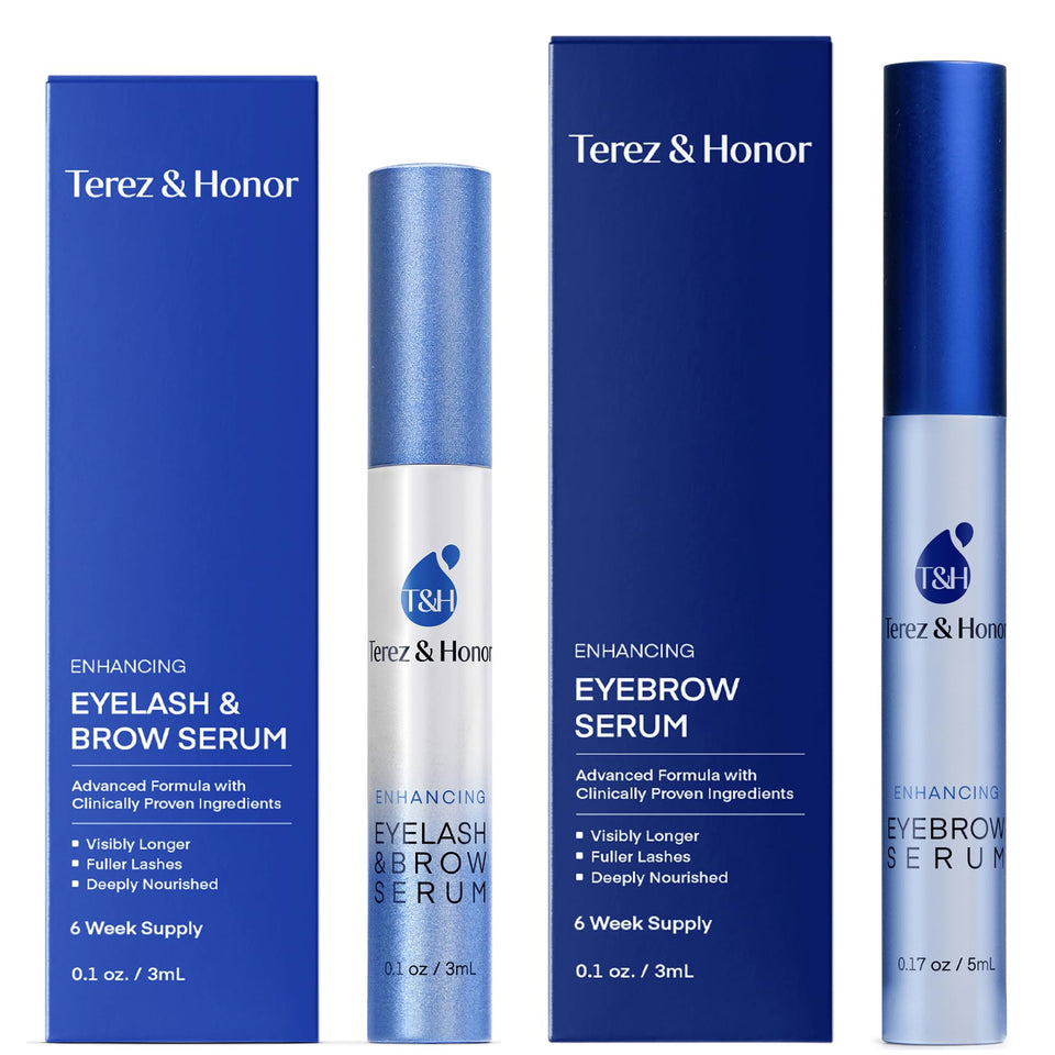 TEREZ & HONOR front packaging showing both serum tubes and benefits