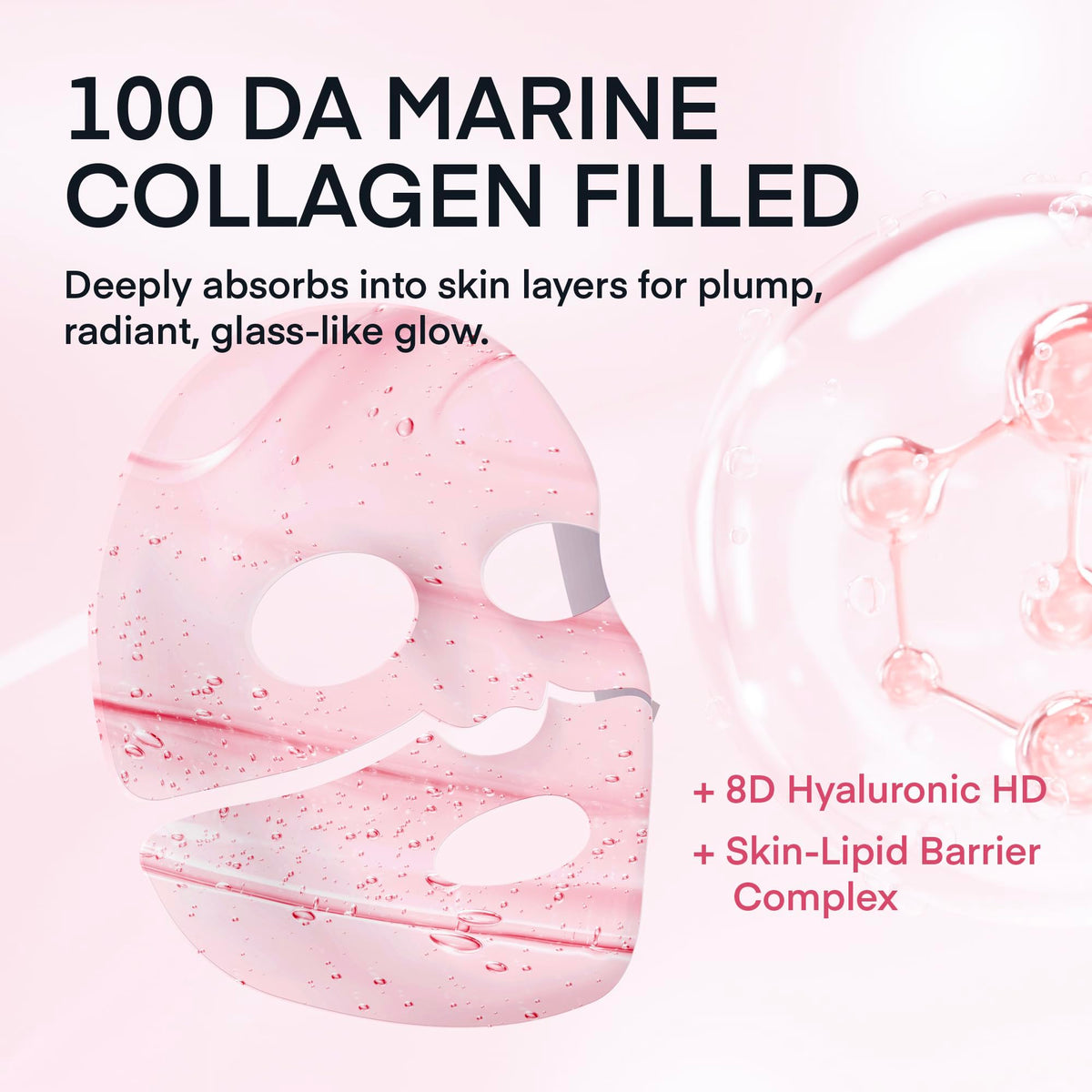 TEREZ & HONOR hydrogel sheet close-up highlighting flexible texture and cling benefit