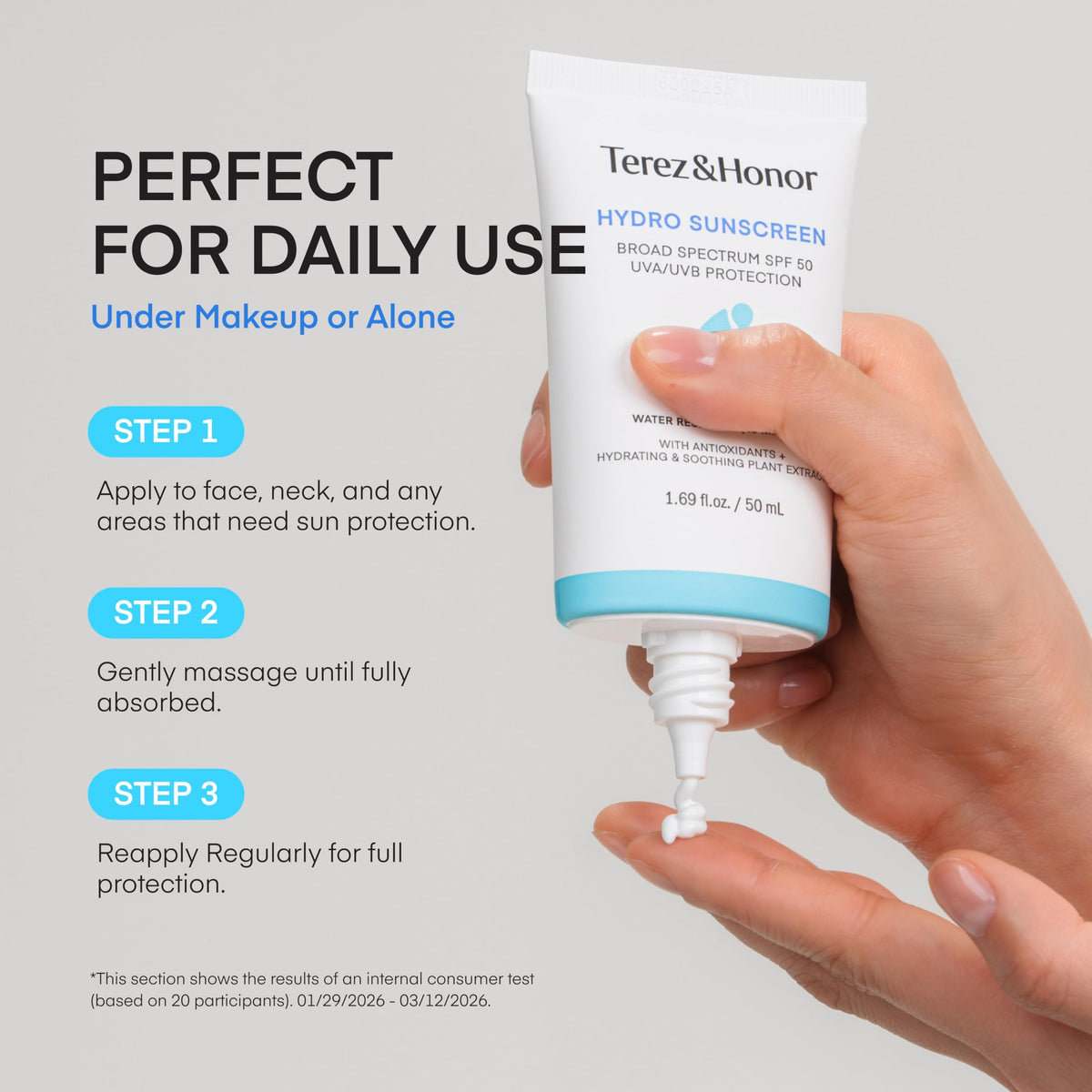 Terez & Honor on bathroom vanity indicating daily skincare routine compatibility