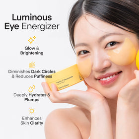 TEREZ & HONOR jar opened with hydrogel eye patches ready to use for hydration
