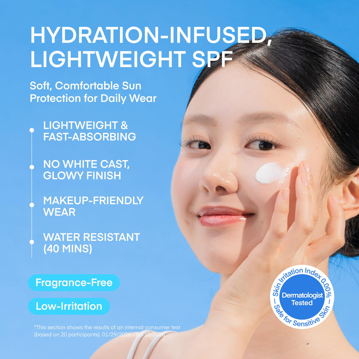 Terez & Honor pump dispensing sunscreen with clean, non-greasy bead