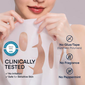 TEREZ & HONOR mask held in hand to show size and practical at-home use