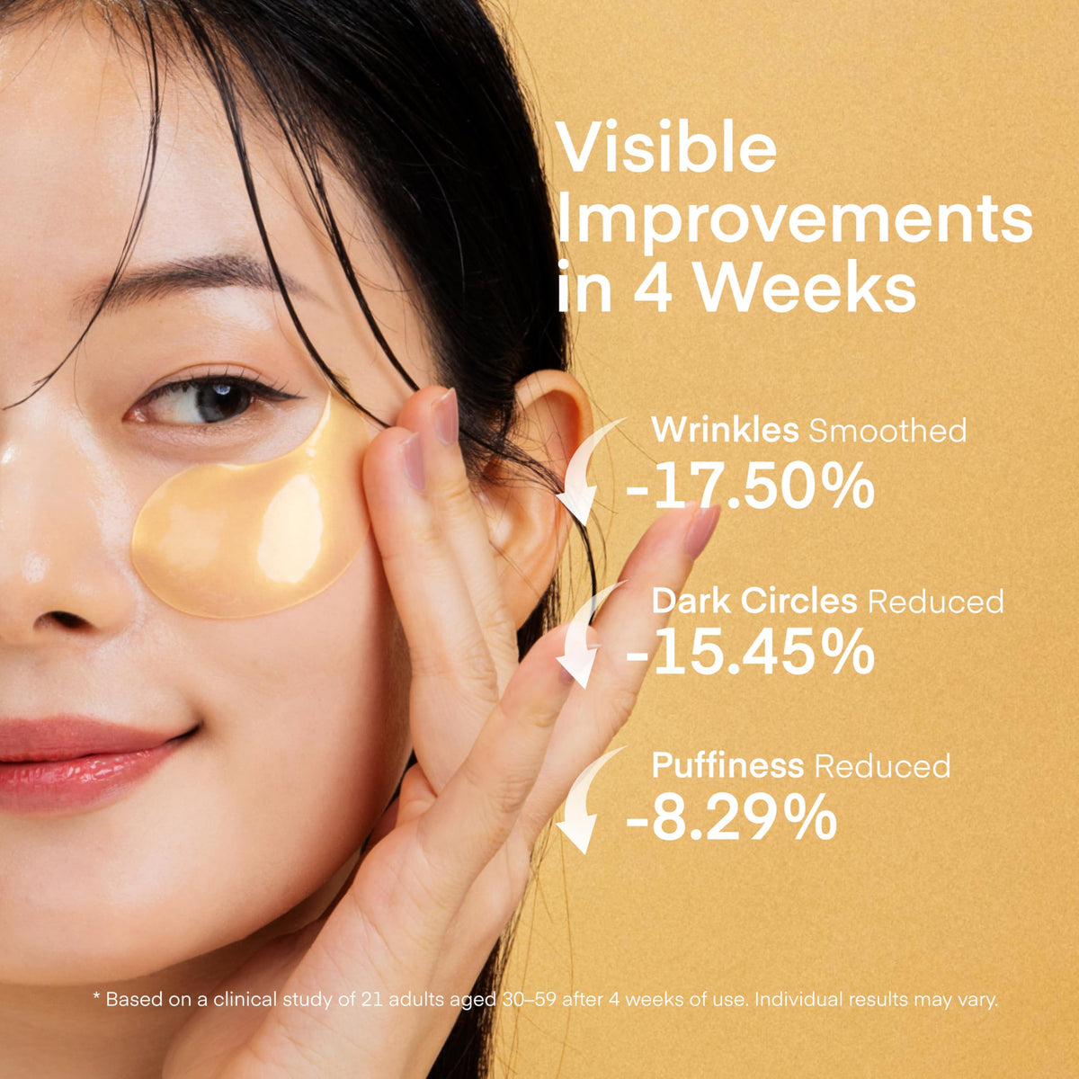 TEREZ & HONOR close-up of a single patch showing smooth hydrogel texture benefit
