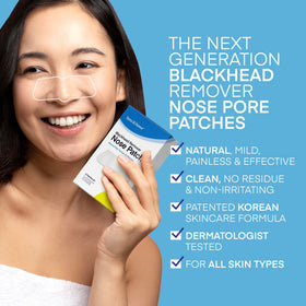TEREZ & HONOR extraction patch applied on nose demonstrating gentle removal