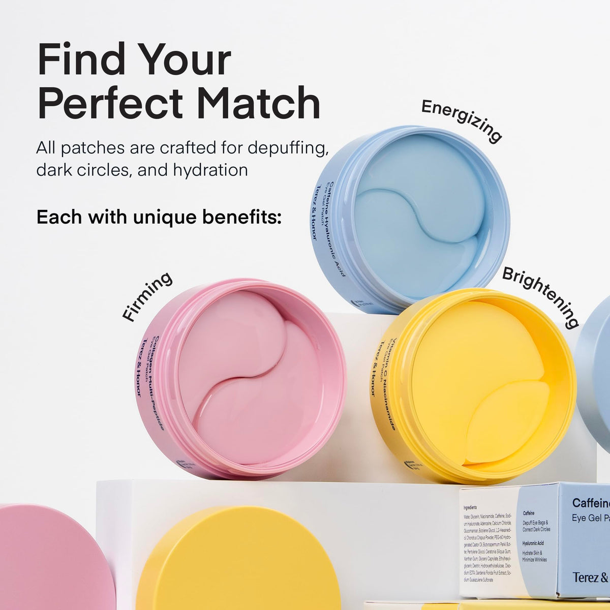 TEREZ & HONOR assortment of patch sizes showing multi-area treatment options