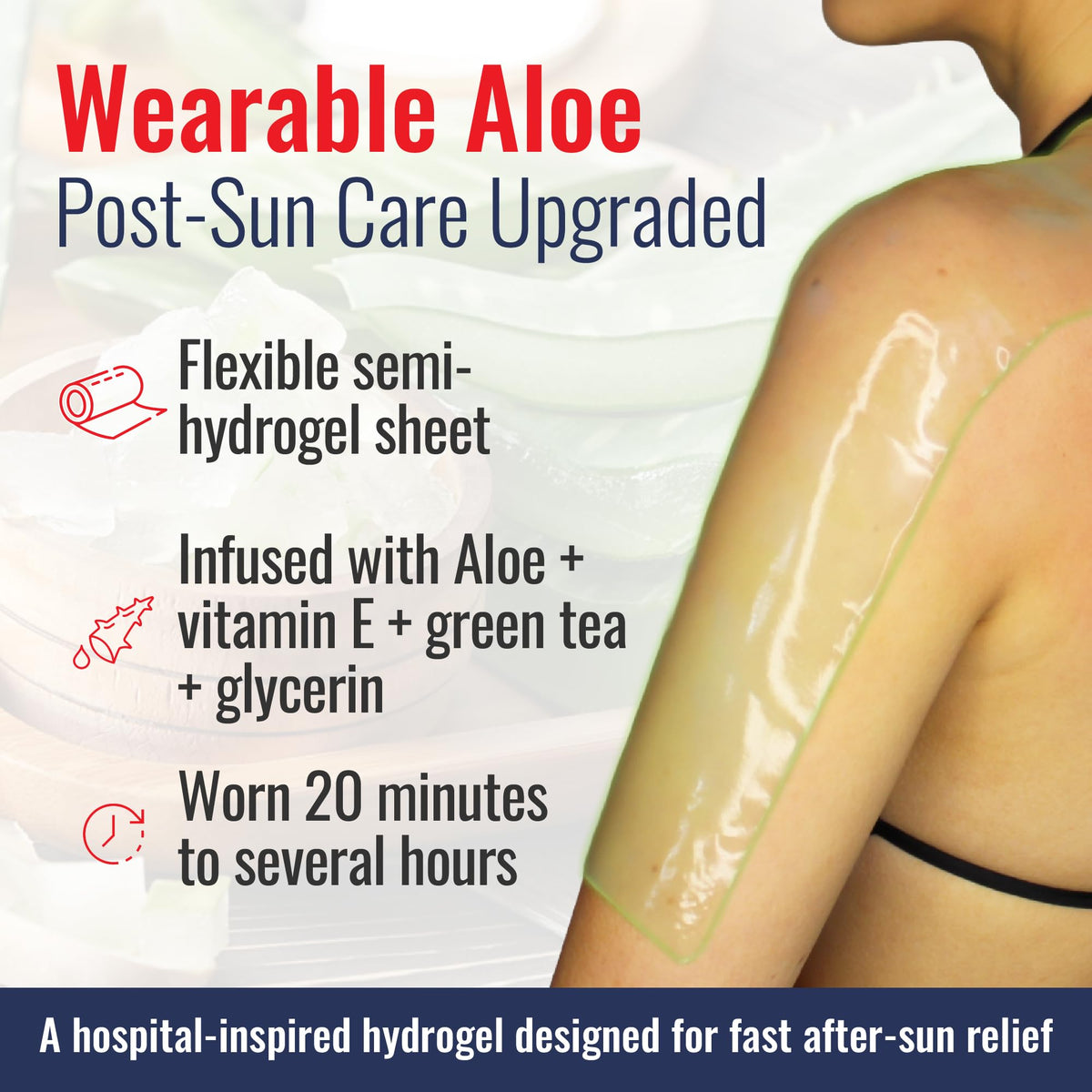 TermaBurn hydrogel texture close-up demonstrating cooling, soothing gel