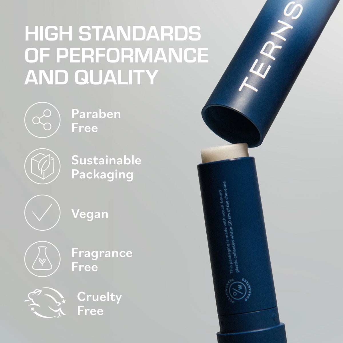 TERNS balm beside keys to show compact size and easy carry benefit