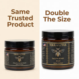 Terra Lotus open balm texture demonstrating creamy absorbent consistency benefit