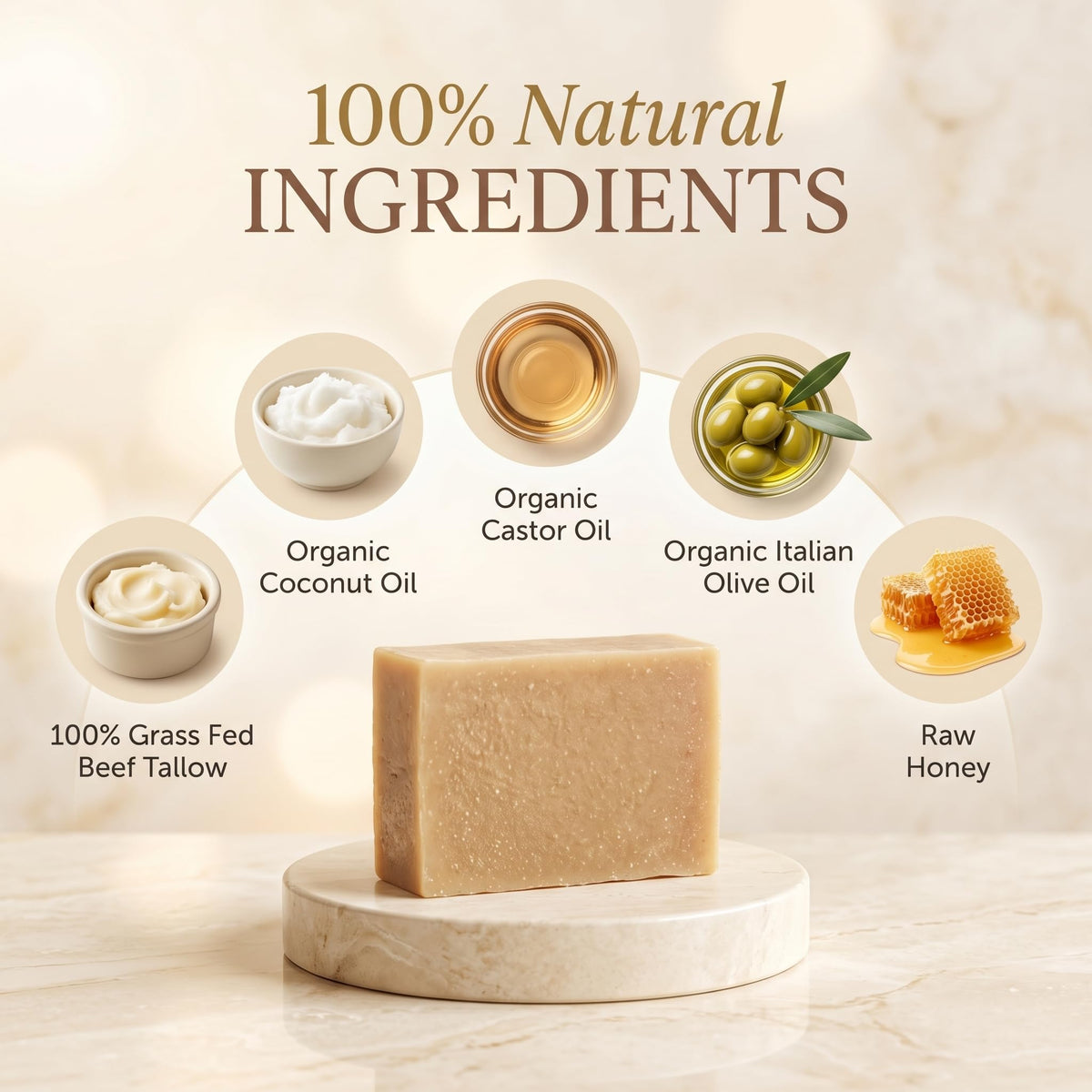 Terra Lotus bar in hand creating lather to demonstrate gentle cleansing benefit
