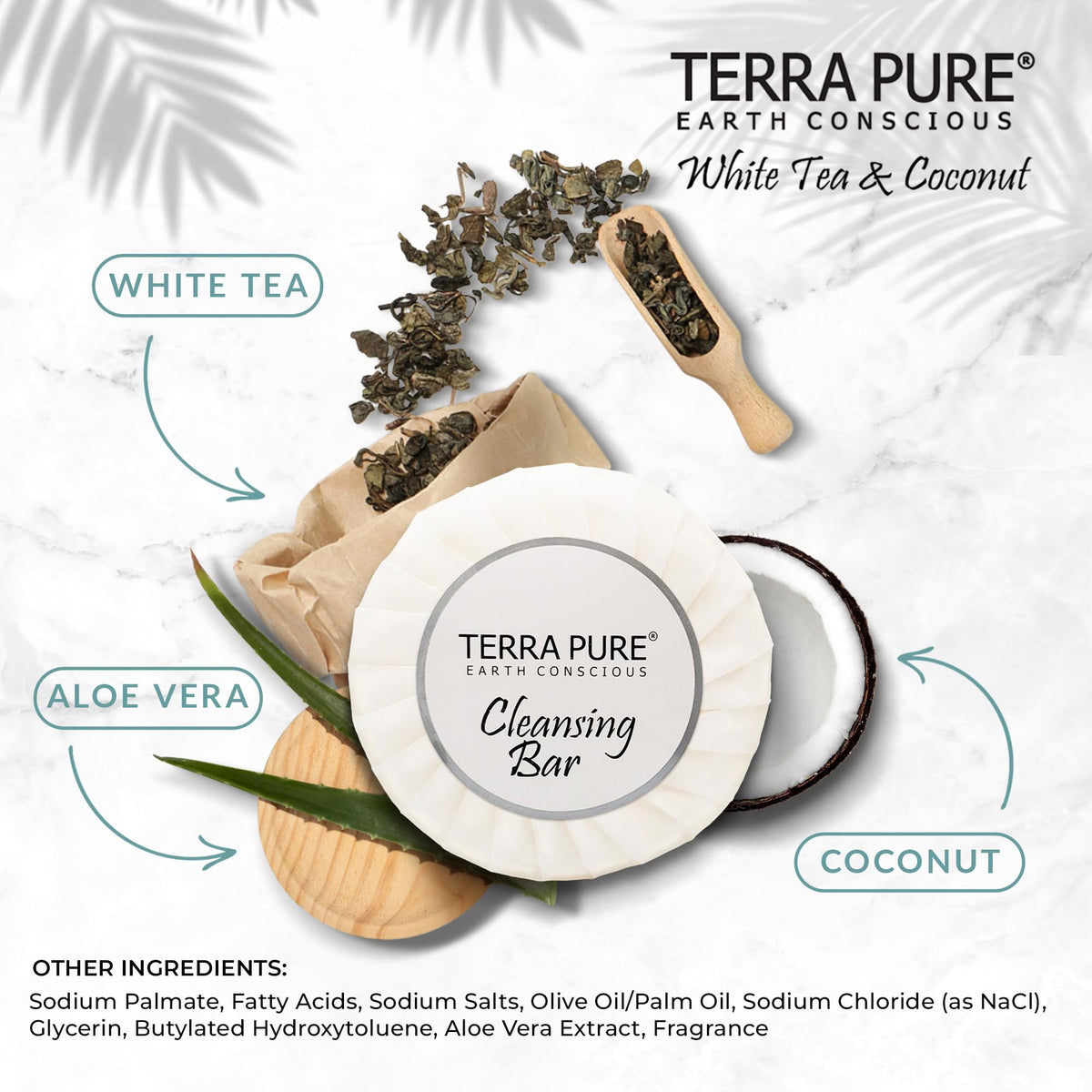 Terra Pure bars displayed on sink giving neat presentation and appeal