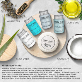 Terra Pure bottles lineup displaying coordinated design for consistent branding