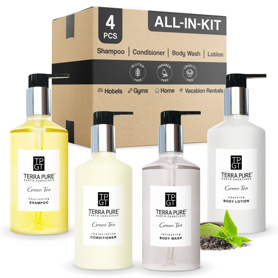 Terra Pure front packaging ecobox showing cohesive spa presentation and guest appeal