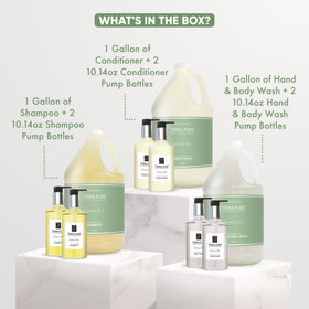 Terra Pure gallon containers for economical bulk refilling advantage