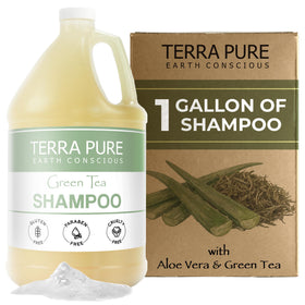 Terra Pure front label showing gallon container and clear product identity