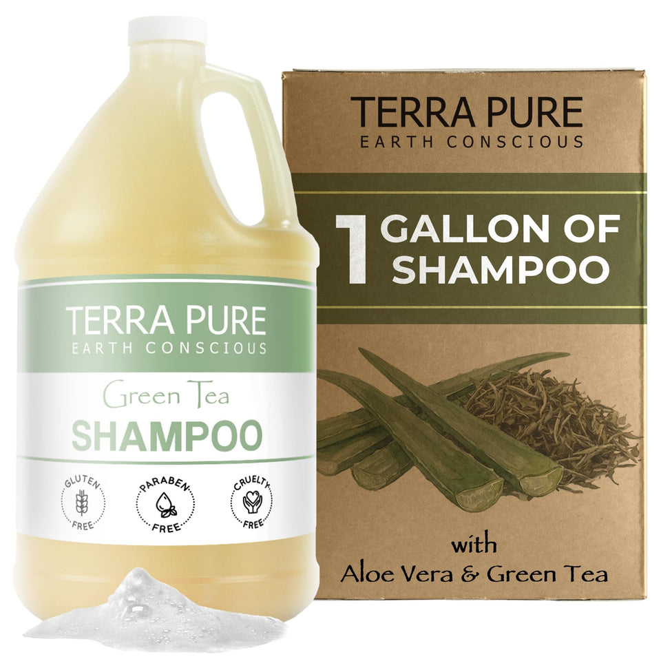 Terra Pure front label showing gallon container and clear product identity