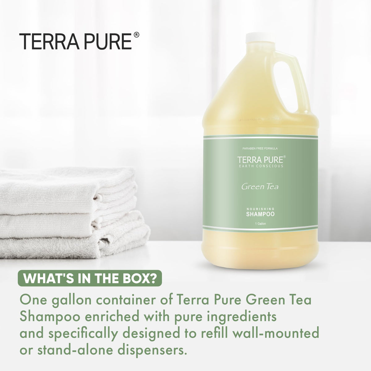 Terra Pure green tea formula close-up texture highlighting gentle lather