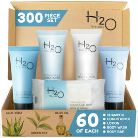 Terra Pure H2O Therapy front packaging shows full kit for consistent guest experience