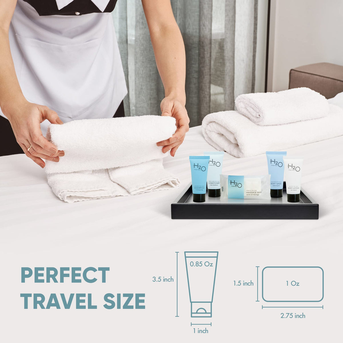 Terra Pure H2O Therapy in-room display arranged to create an inviting welcome