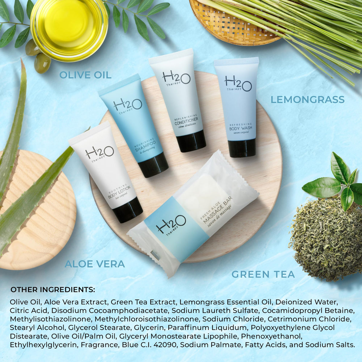 Terra Pure H2O Therapy lotion texture pump illustrating moisturizing ingredient benefit
